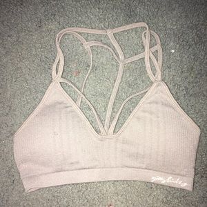 gilly hicks/hollister bralette strappy grey size s